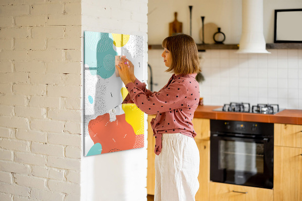 Magnetic dry erase board Colorful board for photos and notes