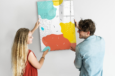 Magnetic dry erase board Colorful board for photos and notes