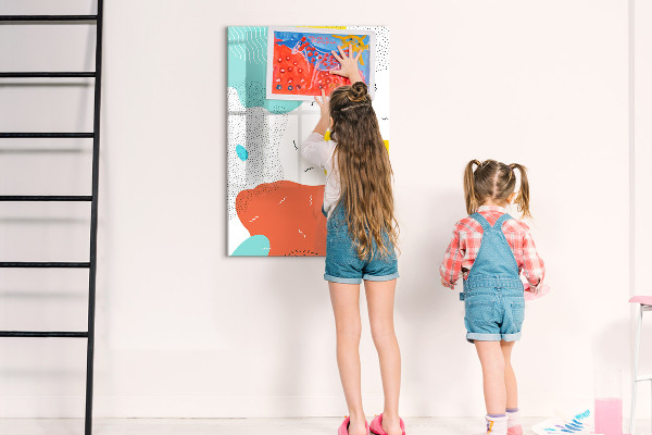 Magnetic dry erase board Colorful board for photos and notes