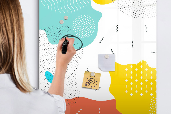 Magnetic dry erase board Colorful board for photos and notes