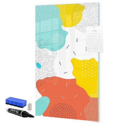 Magnetic dry erase board Colorful board for photos and notes