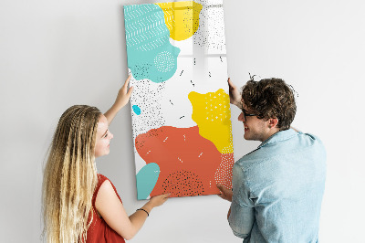 Magnetic dry erase board Colorful board for photos and notes