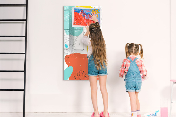 Magnetic dry erase board Colorful board for photos and notes