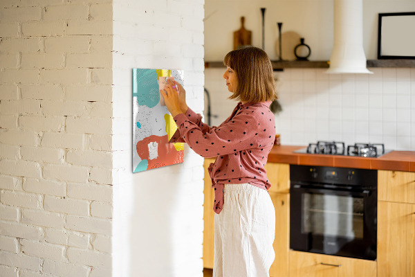 Magnetic dry erase board Colorful board for photos and notes