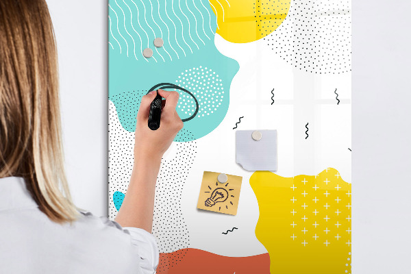 Magnetic dry erase board Colorful board for photos and notes