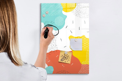 Magnetic dry erase board Colorful board for photos and notes