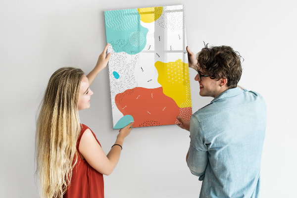 Magnetic dry erase board Colorful board for photos and notes