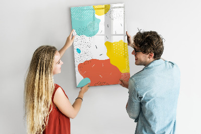 Magnetic dry erase board Colorful board for photos and notes