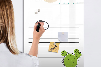 Magnetic dry erase board A to-do list with a creative twist