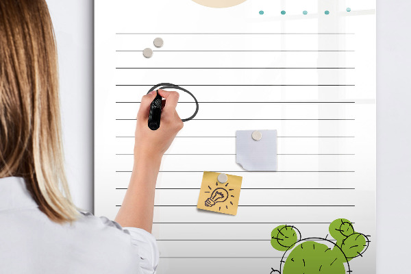 Magnetic dry erase board A to-do list with a creative twist