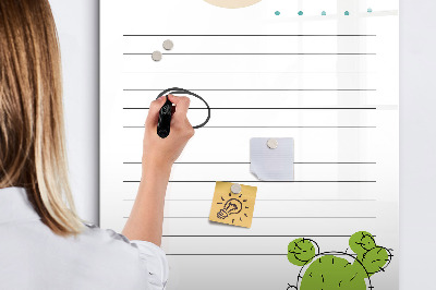 Magnetic dry erase board A to-do list with a creative twist