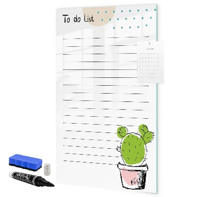 Magnetic dry erase board A to-do list with a creative twist