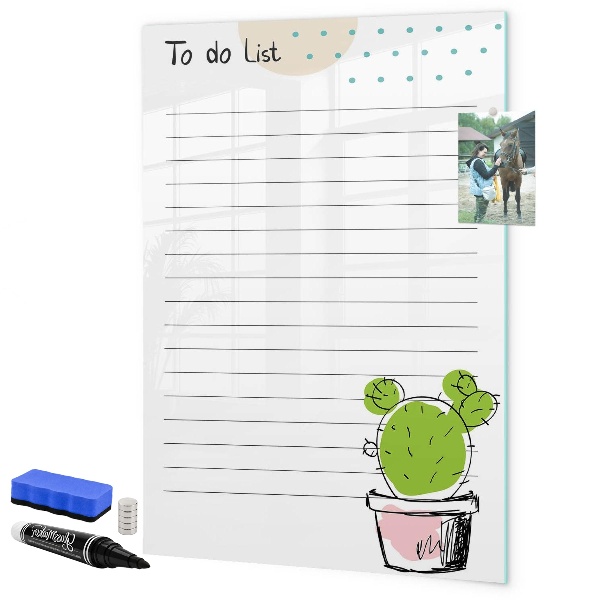 Magnetic dry erase board A to-do list with a creative twist