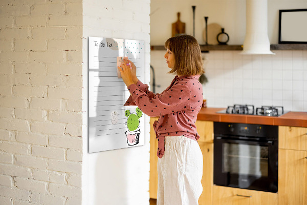 Magnetic dry erase board A to-do list with a creative twist