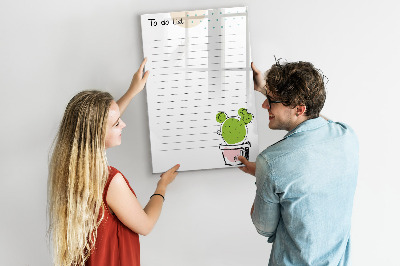 Magnetic dry erase board A to-do list with a creative twist