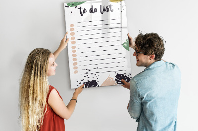 Dry erase board magnetic To-do list with space for photos