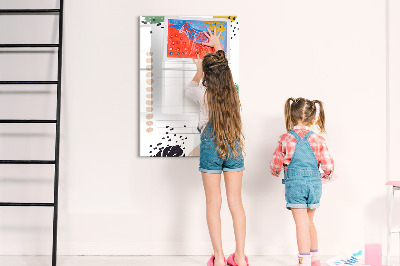 Dry erase board magnetic To-do list with space for photos