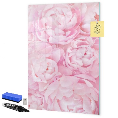 Magnetic dry erase board Floral motif with space for photos