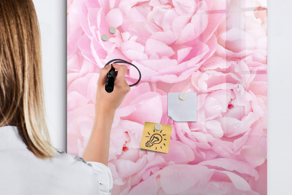 Magnetic dry erase board Floral motif with space for photos