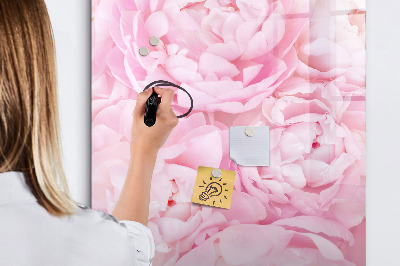 Magnetic dry erase board Floral motif with space for photos