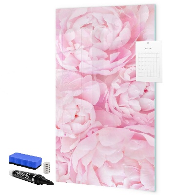 Magnetic dry erase board Floral motif with space for photos