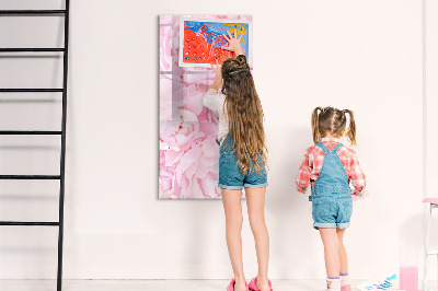 Magnetic dry erase board Floral motif with space for photos