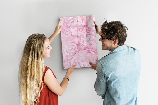 Magnetic dry erase board Floral motif with space for photos