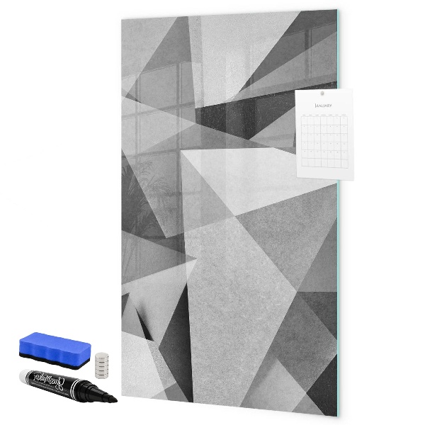 Magnetic dry erase board Modern board for notes and photos