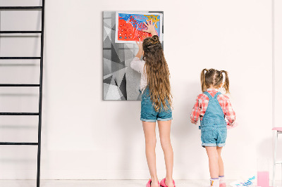 Magnetic dry erase board Modern board for notes and photos