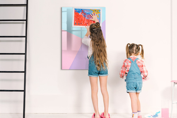 Dry erase board magnetic A colorful board for notes and photos