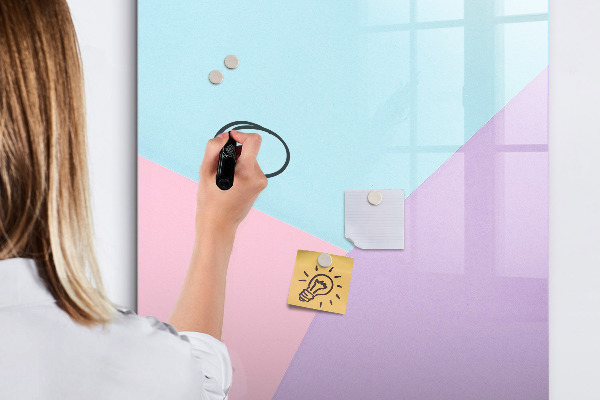 Dry erase board magnetic A colorful board for notes and photos