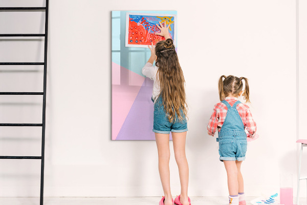 Dry erase board magnetic A colorful board for notes and photos