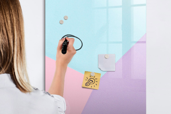 Dry erase board magnetic A colorful board for notes and photos