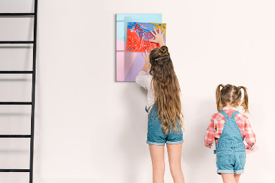 Dry erase board magnetic A colorful board for notes and photos