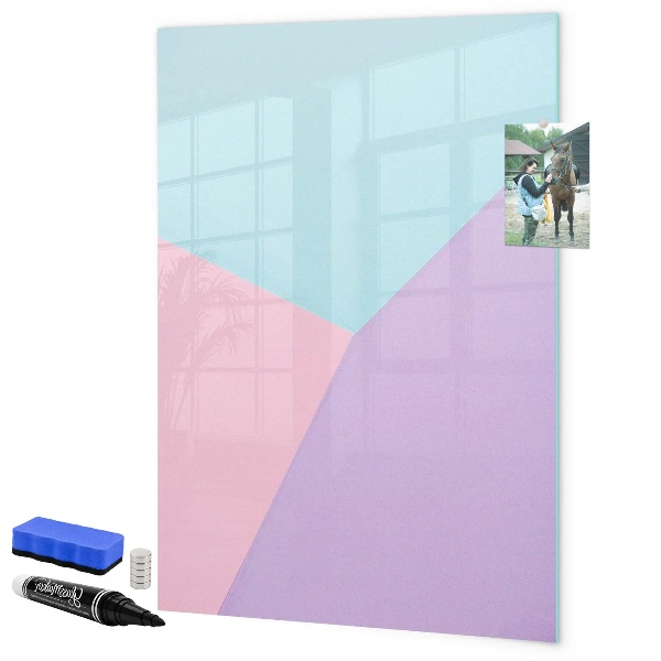 Dry erase board magnetic A colorful board for notes and photos