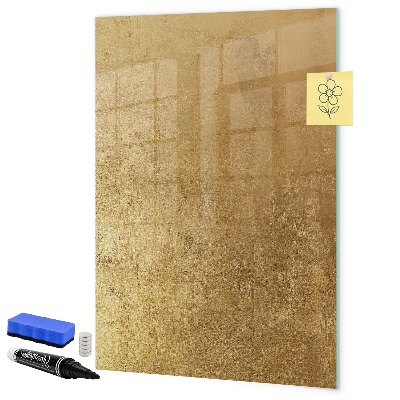 Dry erase board magnetic Gold board for photos and notes