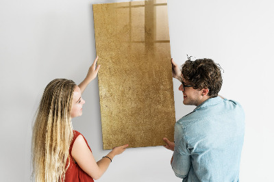 Dry erase board magnetic Gold board for photos and notes