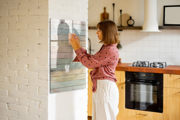 Magnetic dry erase board Stylish board for photos and notes