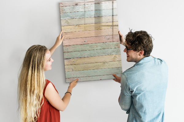 Magnetic dry erase board Stylish board for photos and notes