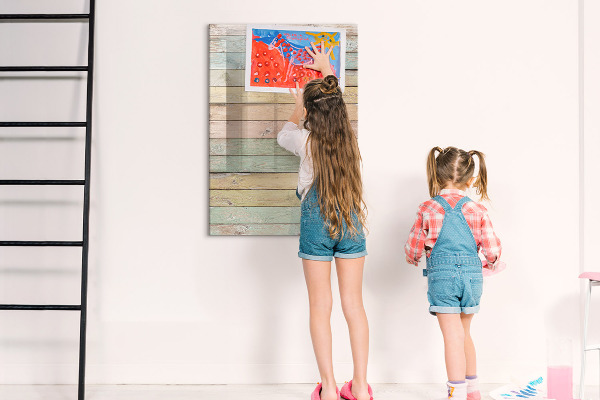 Magnetic dry erase board Stylish board for photos and notes