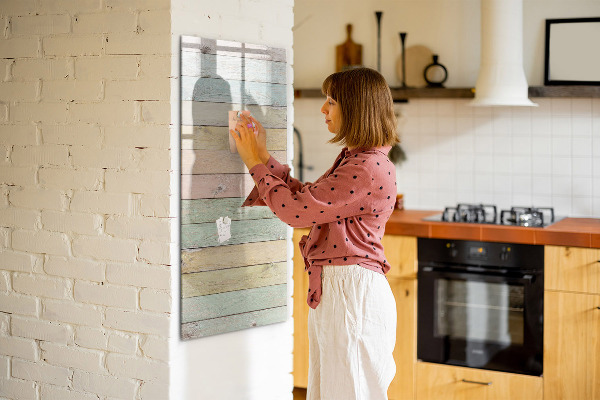 Magnetic dry erase board Stylish board for photos and notes