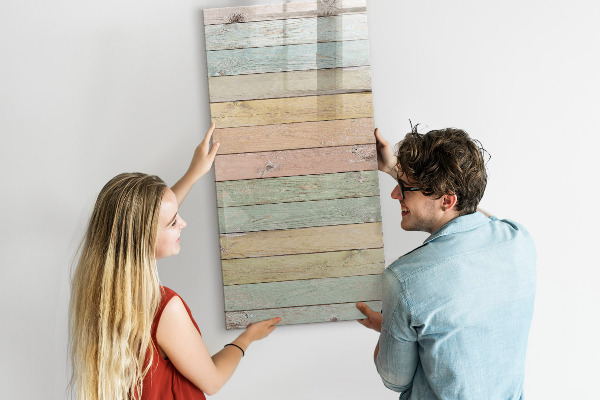 Magnetic dry erase board Stylish board for photos and notes