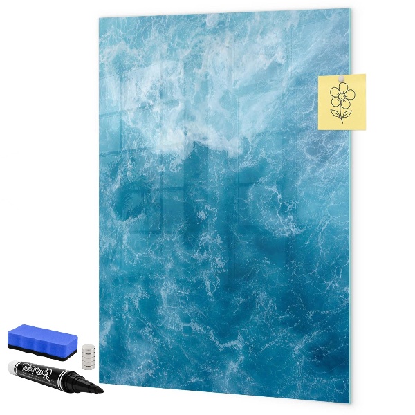 Magnetic dry erase board A colorful board for notes and photos
