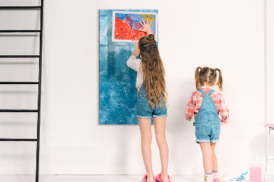Magnetic dry erase board A colorful board for notes and photos