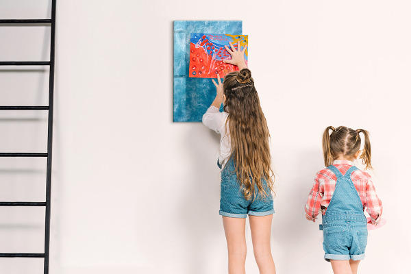 Magnetic dry erase board A colorful board for notes and photos