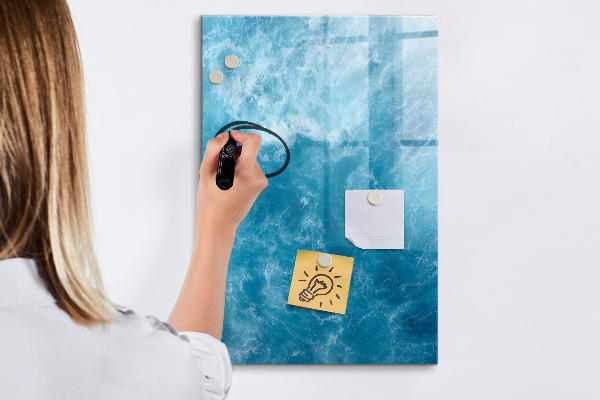 Magnetic dry erase board A colorful board for notes and photos