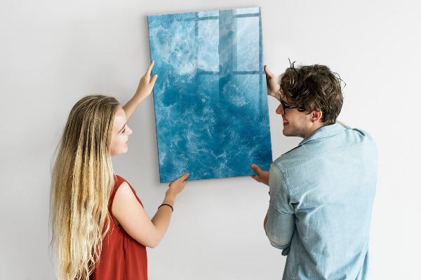 Magnetic dry erase board A colorful board for notes and photos