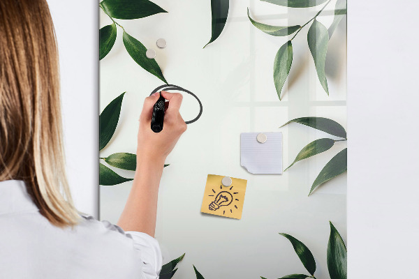 Dry erase board magnetic Green board for photos and notes
