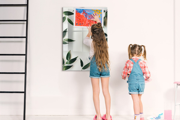 Dry erase board magnetic Green board for photos and notes