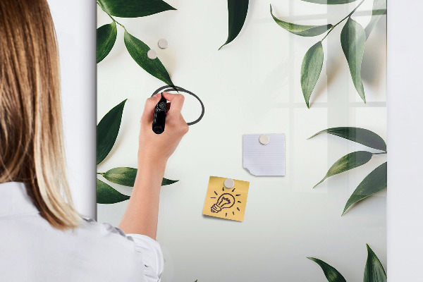 Dry erase board magnetic Green board for photos and notes